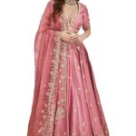 TRENDMALLS Women's Satin Embroidery Sequence Work Lehenga Choli Set with Dupatta For Women SemiStitch | Stylish Wedding Lehenga Choli for women
