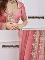 TRENDMALLS Women's Satin Embroidery Sequence Work Lehenga Choli Set with Dupatta For Women SemiStitch | Stylish Wedding Lehenga Choli for women - Image 2