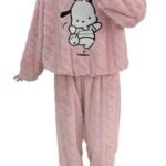 Women Fuzzy Fleece Long Sleeve 2 Piece Loungewear Outfits Sweater Pants Pyjama Sets