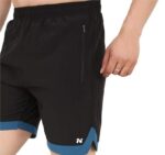 NINQ Mens  Polyester Yoga Short Men Summer Running Gym Sports Shorts with Pockets Shorts for Men - Image 3
