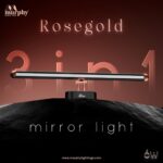 Led Mirror Light 6W 3-in-1 Color Chnaging Black Rose Gold Finish LED Mirror Picture Wall Light, Bathroom Vanity  with (Cool White/Warm White/Natural White)-Pack of 1 - Image 2
