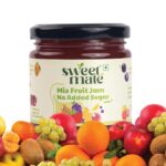 Mix Fruit Jam for Kids and Adults - (220g) 100% Pure No Added Sugar  With Real Fruit Pulp  Naturally Sweetened  Diabetic and Keto Friendly  Delicious Jam
