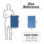 UrbanLeaf Super Soft Microfiber Hand Towels, Gym & Workout Towels 4 Pieces, Multi Colors, 400 GSM - Image 2