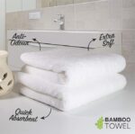 HEELIUM Bamboo Hand Towel | Ultra Absorbent & Anti-Bacterial | 3X Softer Than Cotton Towels - Image 3