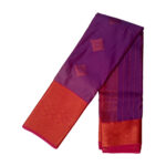 Kanchipuram soft silk saree with gold zari violet color