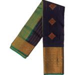 Kanchipuram Soft Silk saree with intricate gold zari work green color