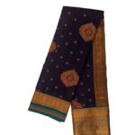 Kanchipuram soft silk saree with gold zari weaving royal blue colour