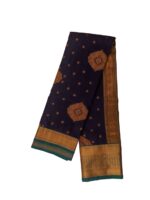 Kanchipuram soft silk saree with gold zari weaving royal blue colour