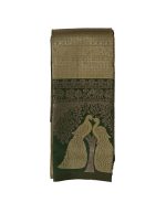 Kubera Pattu Silk Sarees | Blue and Grey, Peacock Motif Woven Design, Traditional Indian Ethnic Wear with Unstitched Blouse - Image 5