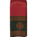 Kubera Pattu Silk Sarees | with Gold Zari Border, intricate gold zari geometric bands traditional Indian silk saree design