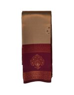 Kubera Pattu Silk Sarees | Peacock feather (Mayil Kan) motif antique gold and copper tones (Zari and Thread Work) - Image 3