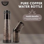 Copper Water Bottle 1 Ltr Copper Water Bottle with Glass Set - Image 4
