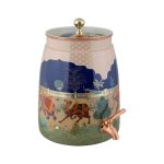 Copper Matka | Decorative Drinking Water Pot with Tap | Beautiful Printed Design | Healthy Storage for Home & Kitchen | Large 9 L Capacity