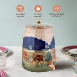 Copper Matka | Decorative Drinking Water Pot with Tap | Beautiful Printed Design | Healthy Storage for Home & Kitchen | Large 9 L Capacity - Image 2