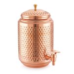 Copper Matka- Ayurveda Inspired BPA free and non toxic with pure copper Long lasting and leak proof Supports Digestive & Liver Health Helps Enhance Immunity  Used only for water  5000ml Copper, Set of 1