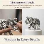 Pure Silver Plated Elephant Murti Pack of 2 Vastu & Good Luck Showpiece for Temple, - Image 4