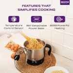Milton Champ 1.5L 600W Electric Multi Cook Kettle with Steamer | Multipurpose Electric Kettle for Boiling Eggs, Water, Milk, Tea, Noodles & Soup | Stainless Steel Body - Image 4