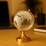 Fengshui Crystal Globe with Golden Stand