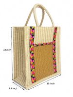 Jute Bag With Pocket - Image 3